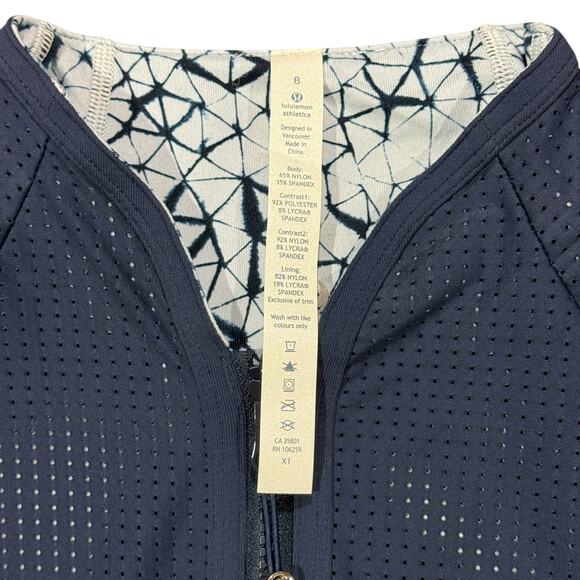 Lululemon Find Your Bliss Reversible Jacket Womens 8 Navy Blue Sporty Athleisure - Picture 7 of 12